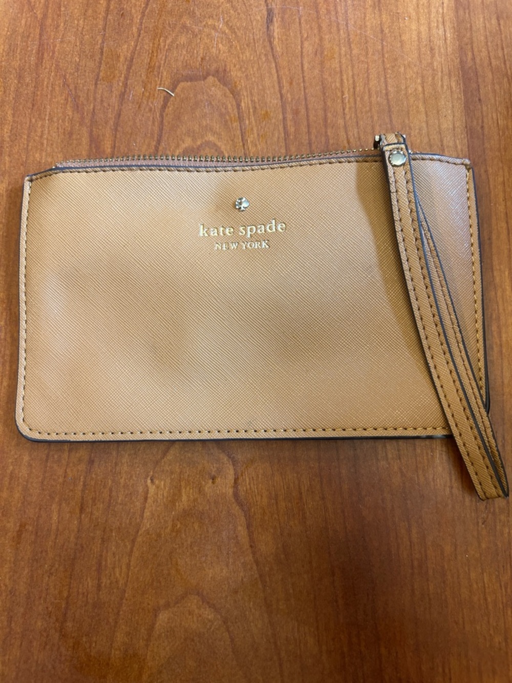 Michael Kors Camel Brown Zipper pouch
